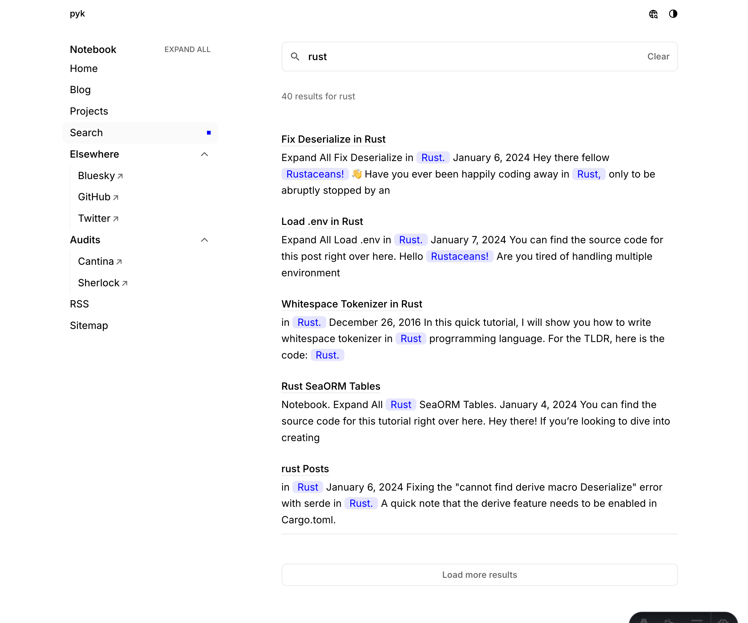 Pagefind Integration